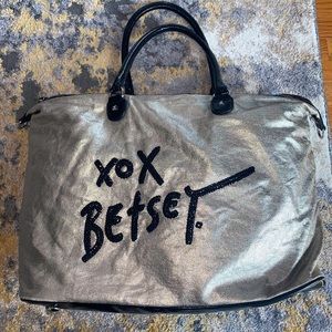 Betsey Johnson Gold Duffle Bag